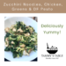 Tammy’s Table – Zucchini Noodles, Chicken, Greens & DF Pesto